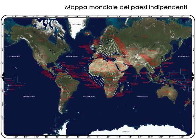 Mappa mondiale dei paesi
