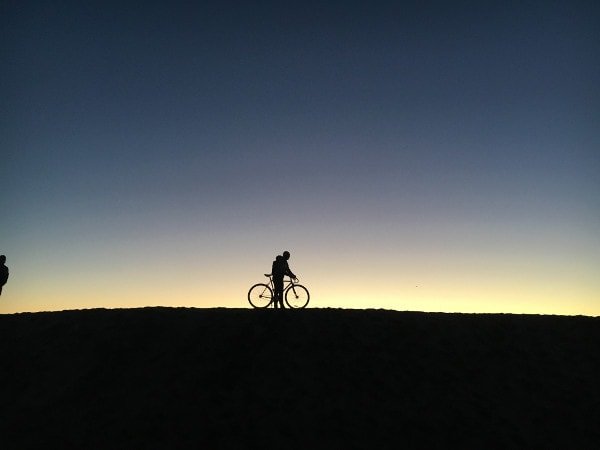 Bicicletta all'alba