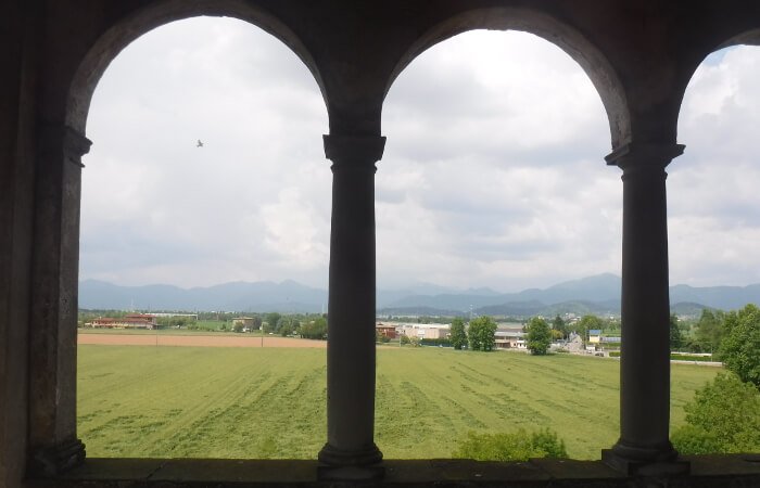 Vista dalla torre del Castello di Cavernago