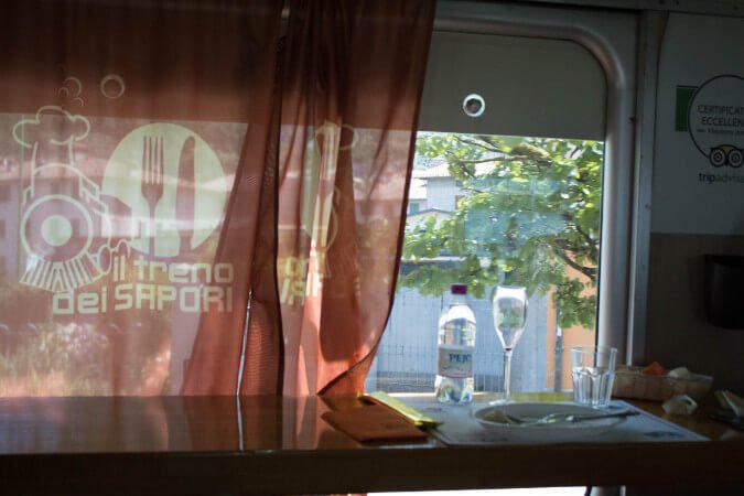 Finestrino del Treno dei Sapori