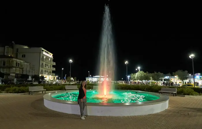 Fontana sul lungomare di Senigallia