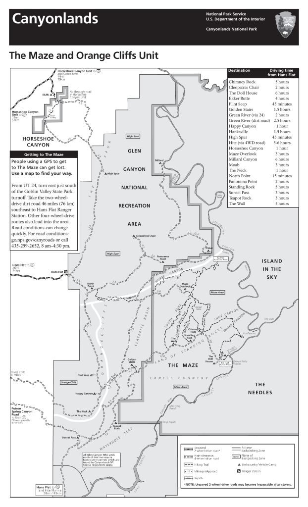 Mappa di Canyonland the Maze