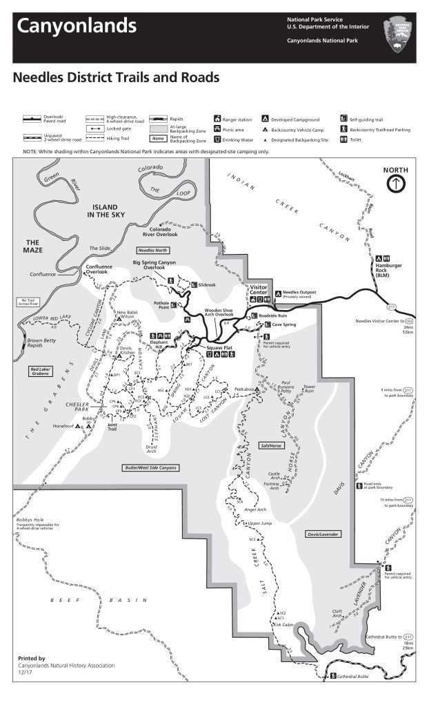 Mappa di Canyonland the Needle