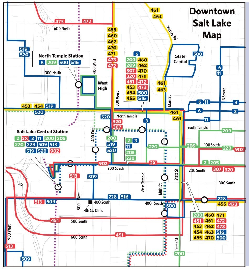 Mappa Autobus Salt Lake City
