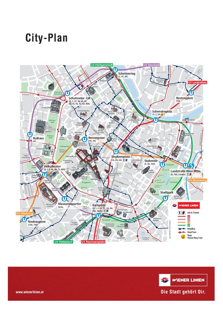 Mappa della città di Vienna