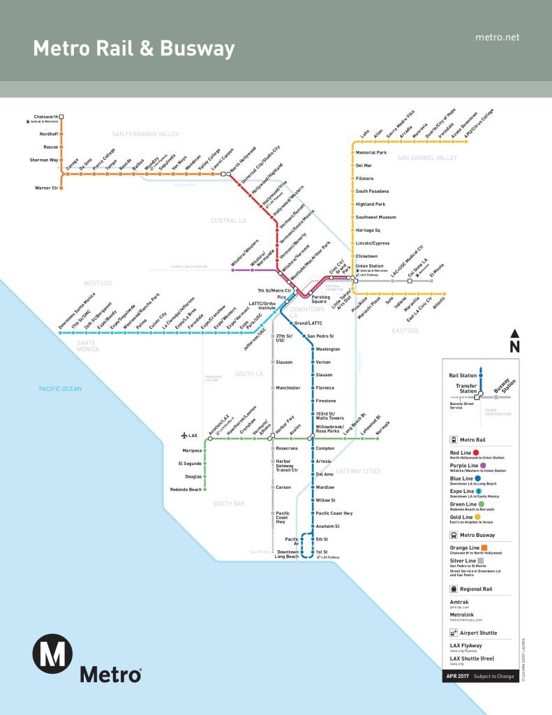 Mappa Metro Los Angeles