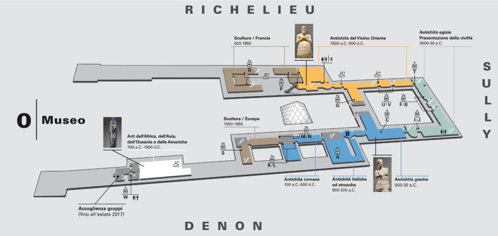 Mappa Louvre Piano 0
