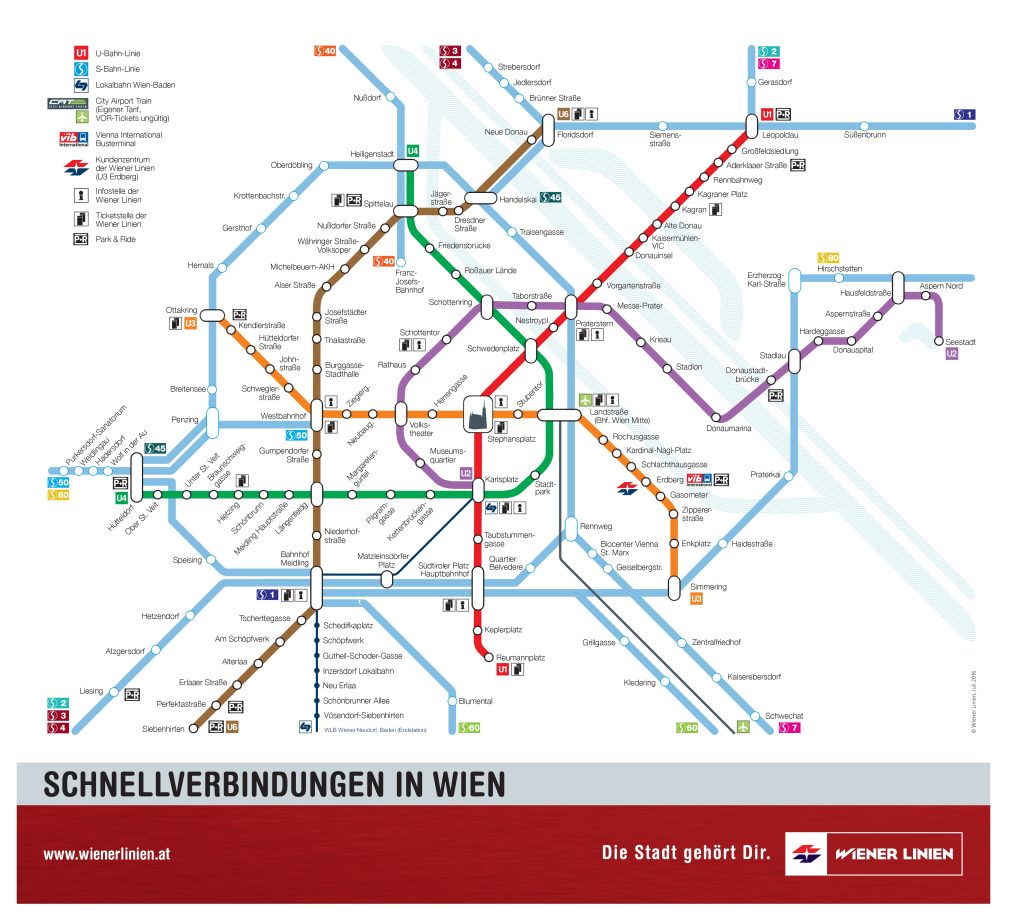 Mappa della metro di Vienna