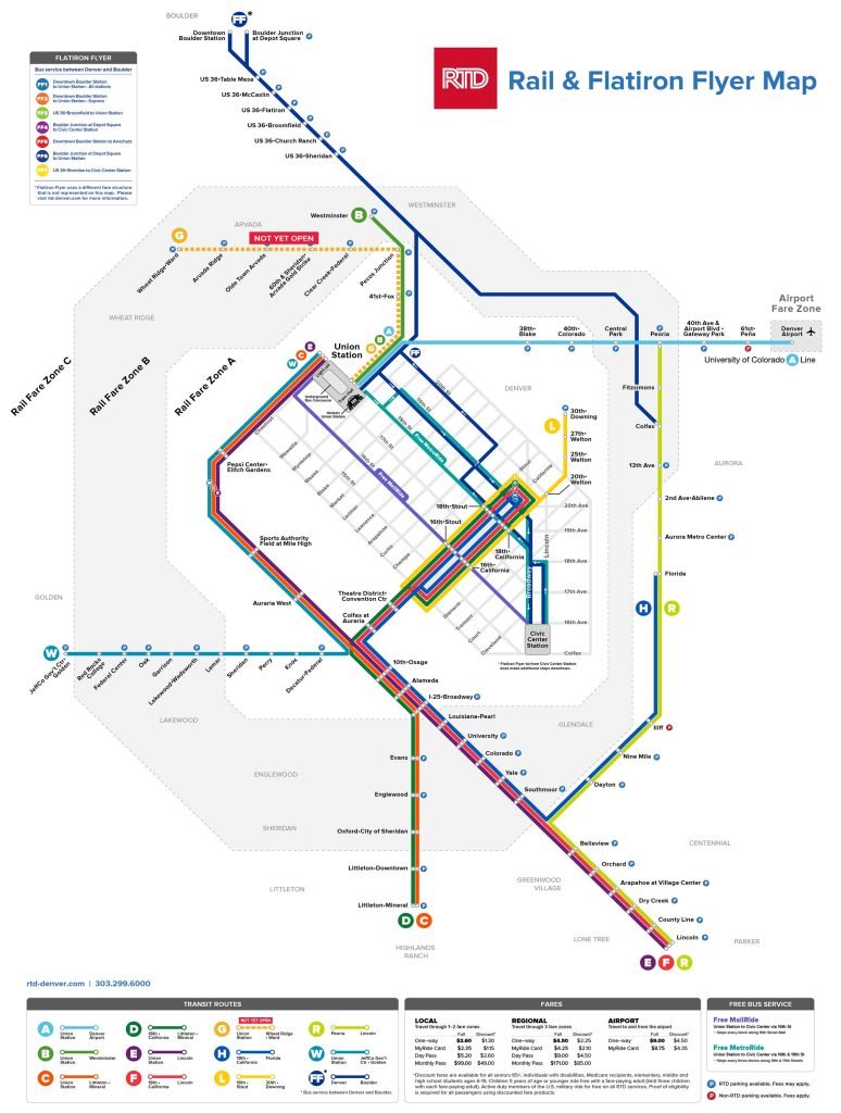 Mappa Metropolitana di Denver