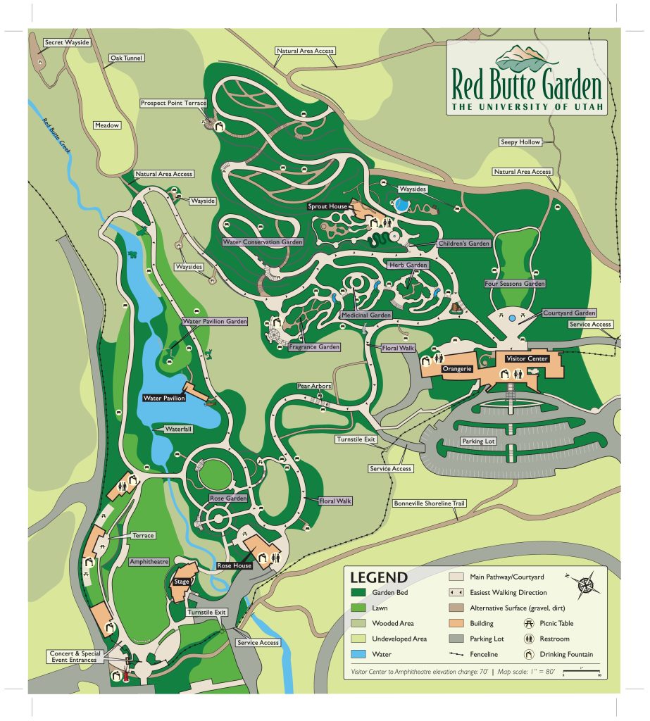 Mappa Red Butte Garden Salt Lake City