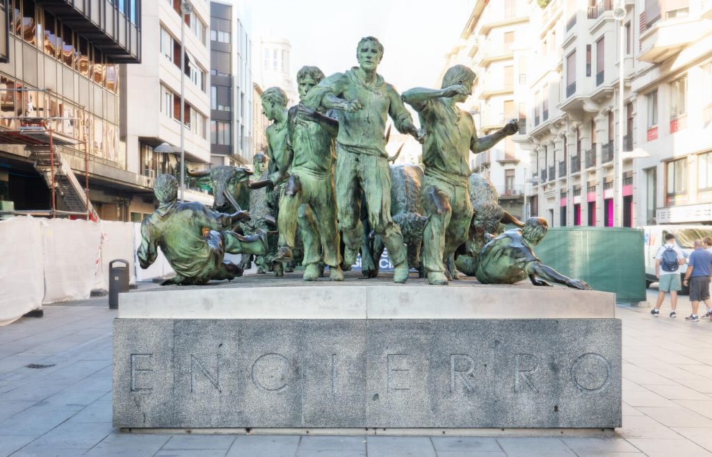 Statua dell'Encierro a Pamplona