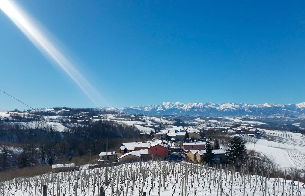 Paesaggio invernale delle Langhe