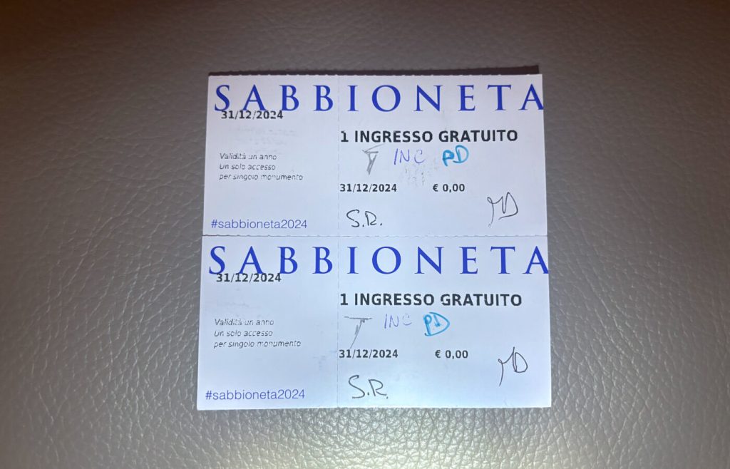 biglietto unico sabbioneta