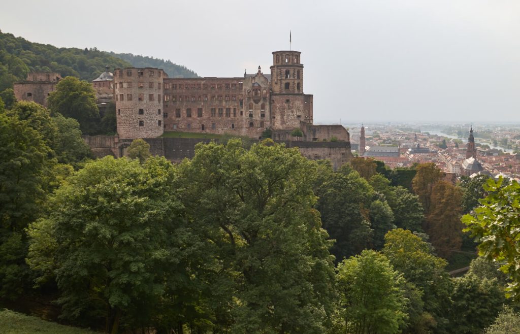 Vista del castello di Heidelberg