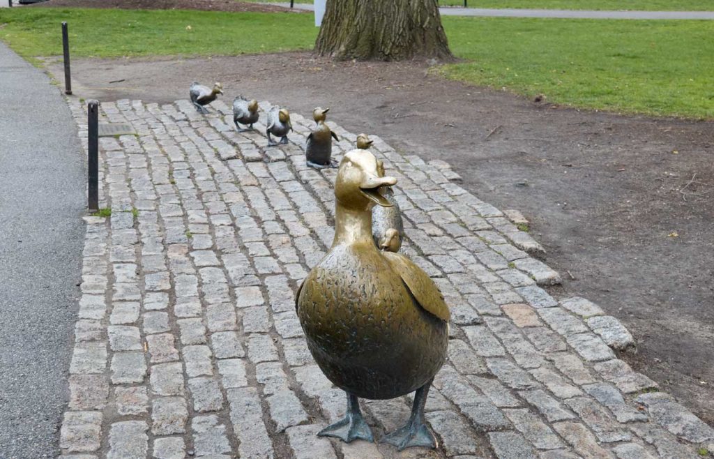Make Way for Ducklings Sculpture in Boston Public Garden